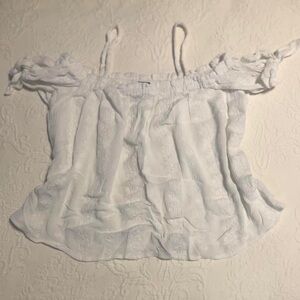 By & By Off Shoulder Babydoll Crop Top